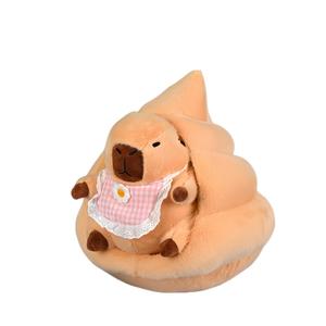 Капибара Пупы Нест Доллс плюшевая кукла высота 40см/55см JIZHUAN, розовый