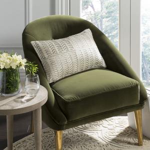 Подушка декоративная Safavieh Dash Cowhide, 12x20 см, белый