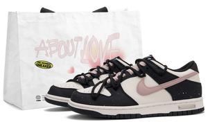 Nike Dunk Berry Milk Tea 2.0 Low top Skateboard Shoes Men's Black White Pink