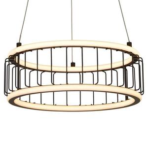 Светодиодный подвесной светильник searchlight Circolo 1-flammig, 38x150x38 см, черный