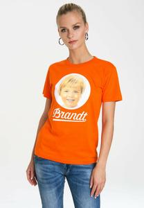 Футболка с принтом PRINT T-SHIRT BRANDT LOGOSHIRT, цвет orange