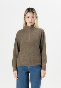 Джемпер Vero Moda VMPLAZA ZIPPER BLOUS, Brown Lentil/Brown