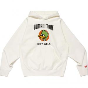 Худи с принтом утки Cotton HUMAN MADE, белый