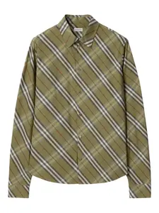 Рубашка в клетку Burberry, зеленый