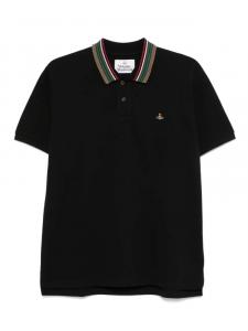 Рубашка поло с вышитым логотипом Vivienne Westwood, черный