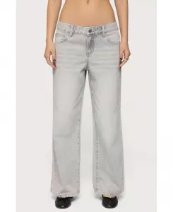 Женские джинсы Magda с низкой талией и эффектом кислотной стирки Edikted, серый