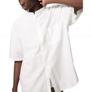 UNIQLO SS26 Футболка Unisex White Stand Collar Moderate