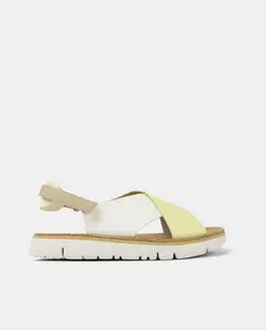 Женские плоские сандалии Oruga из кожи Camper, желтый