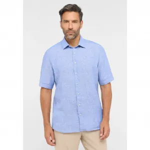 Рубашка Eterna с короткими рукавами "MODERN FIT", синий