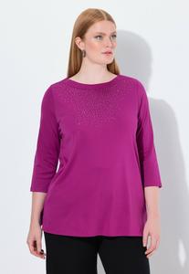 Топ Ulla Popken Long sleeved top, Berry