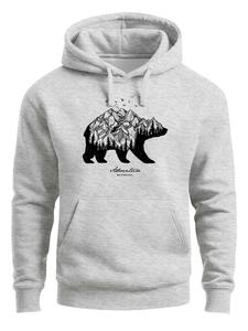 Neverless Толстовка 'Mountain Bear' в сером цвете