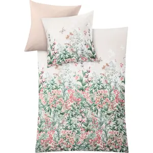 Двустороннее постельное белье Kleine Wolke «Жардин» с цветочным узором, цвет bunt