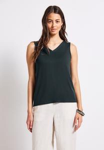 Топ V-NECK Street One, металлик зеленый