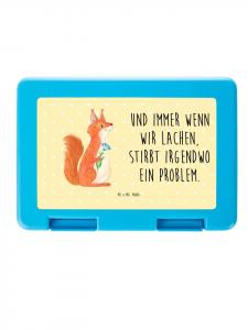 Mr. & Mrs. Panda Ланчбокс с изображением белки и цветка, надписью пастельно-желтого цвета