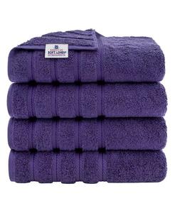 Роскошный набор банных полотенец American Soft Linen Edison из 100% турецкого хлопка, 4 шт, фиолетовый