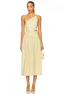 Асимметричное платье Cascadian Zimmermann, yellow stripe