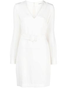 P.A.R.O.S.H. платье мини с V-образным вырезом и поясом, белый