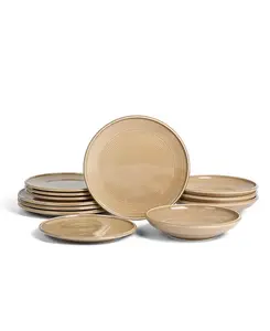 Набор столовых приборов Harmony из 12 предметов, сервиз на 4 персоны Earth & Clay, beige