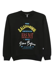 Свитшот с круглым вырезом Daniele Alessandrini Kids, черный