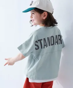 Футболка с коротким рукавом, 100% хлопок, сохраняет форму, с принтом логотипа STANDARD на спине, детская, весна/лето 2016 Devirock, цвет Sage