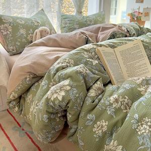 AVIVI Пододеяльник 150x200 см, простыня, Mangxiangge, зеленый