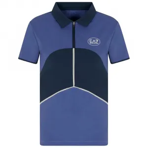 Поло с коротким рукавом EA7 EMPORIO ARMANI Tennis Pro Freestyle, синий