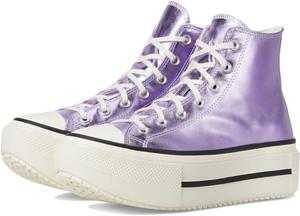 Кроссовки Converse Unisex Chuck Taylor All Star Lift Double Stack Metallic, Light Purple/Egret/Black