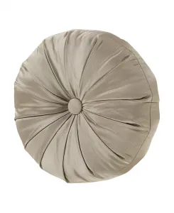 Декоративная подушка Potenza с пуговицами, круглая, 15 дюймов Royal Court, sand