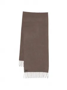 Шарф с бахромой Canali, коричневый