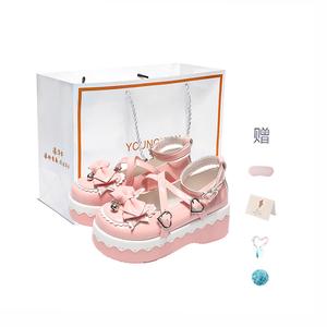 Yang Nianhua Мэри Джейн туфли на каблуке 5 см женские розовые в коробке с аксессуарами, цвет Pink (Box) (Comes with)
