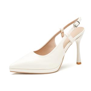 Туфли на тонком каблуке высотой 10 см для женщин Bamiti, Nude