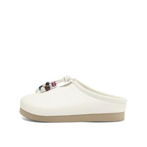 Rosa Bianca Женские тапочки с закрытым носком на овчинной стельке экрю, цвет Ecru Sheepskin Insole