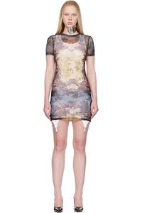 Jean Paul Gaultier Разноцветное мини-платье «короткий медальон»