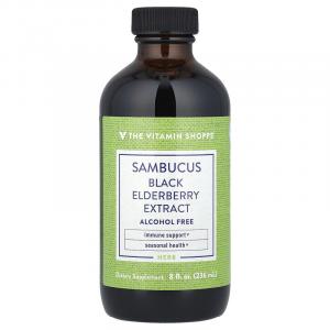 The Vitamin Shoppe, Экстракт черной бузины самбука, без спирта, 236 мл (8 жидк. Унций)