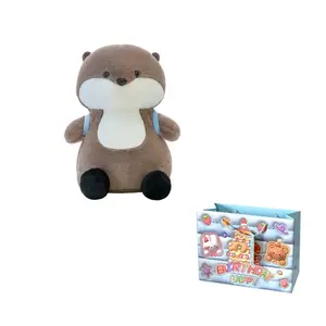 Плюшевая кукла милой выдры высота 30cm/40cm/50cm/60cm MORTEN SOLUM, серый