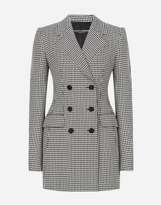 Двубортный пиджак в елочку Dolce & Gabbana, мультиколор