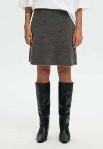 Юбка Selected Femme SLFLULU BRUSHED, Medium Grey Melange/Dark Grey