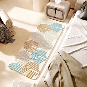 Dajiang Ковер 60х180 см для спальни/гостиной, прикроватный, с прямым узором, флисовый