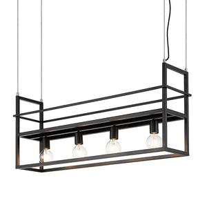 Подвесной светильник ONLI Jeffer, утюг - 4-х ламповый - черный