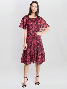 Платье в цветочек от аннет Gina Bacconi, цвет Black/Red
