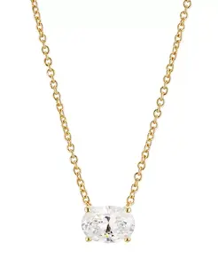 Ожерелье из овальных кубических цирконий, 16 дюймов + 2 дюйма, создано для Macy's. Eliot Danori, gold