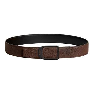 HERMES Мужской ремень из телячьей кожи шоколадного цвета шириной 3,8 см, Chocolate