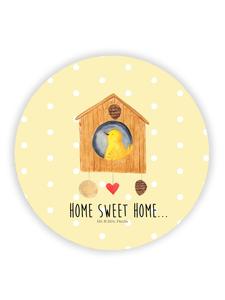 Mr. & Mrs. Panda Магнитный скворечник с надписью пастельно-желтого цвета