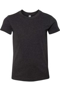 Футболка молодежная BELLA + CANVAS CVC Jersey, цвет black heather