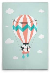 Картина на холсте A.S. Création Animal Balloon 1 цвет grünweissrotblauschwarz