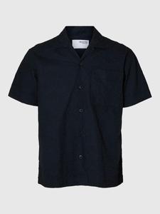 Рубашка на пуговицах Comfort fit SELECTED, темно-синий