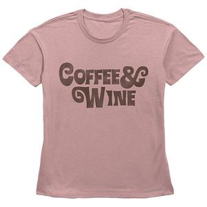 Женская футболка basic fit с принтом coffee & wine Unbranded