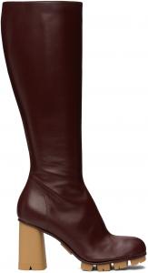 Бордовые прибрежные сапоги Bottega Veneta