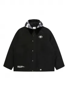 Куртка с камуфляжным узором и капюшоном Aape By A Bathing Ape, черный