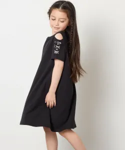 Платье с открытыми плечами и шнуровкой Avv, цвет Black